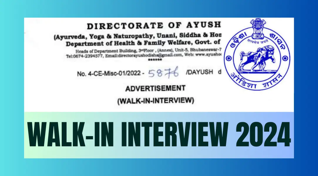 AYUSH Odisha Recruitment 2024